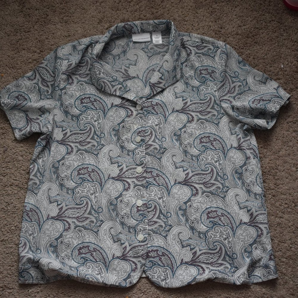 Alfred Dunner Paisley Blouse Size 18